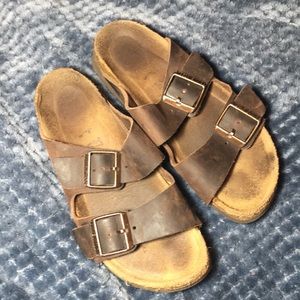 Brown Leather Birkenstocks